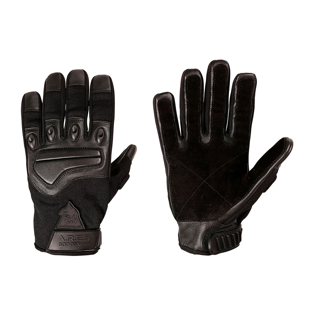 Gants d'intervention Ares en cuir pleine peau inserts articulés aux phalanges