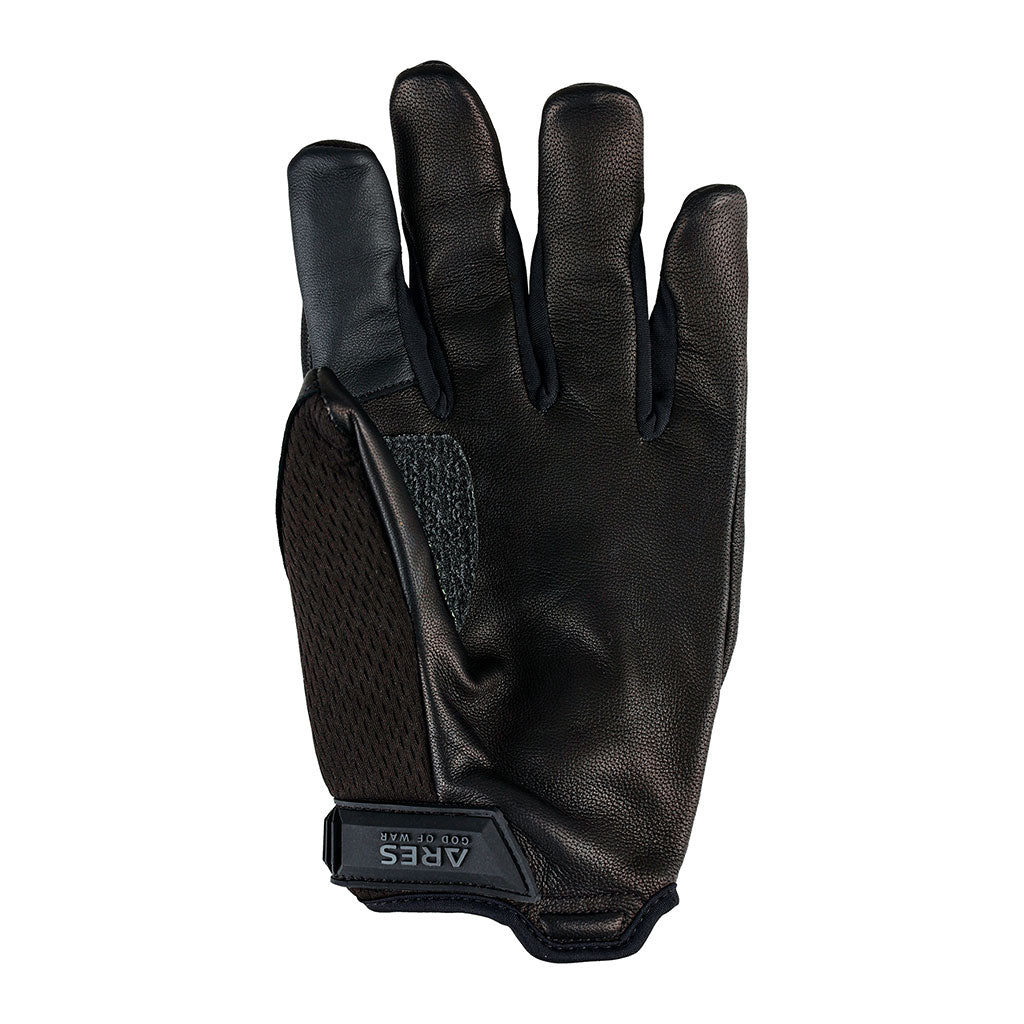 Gants coqués Ares Tactique Pro paume cuir dos maille et renfort de gomme épaisse