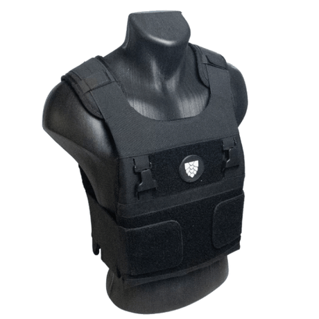 Gilet porte - plaques DISCRET SYSTÈME VELCRO Pangolin Defense - Noir - Welkit.com