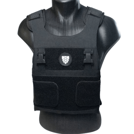 Gilet porte - plaques DISCRET SYSTÈME VELCRO Pangolin Defense - Noir - Welkit.com