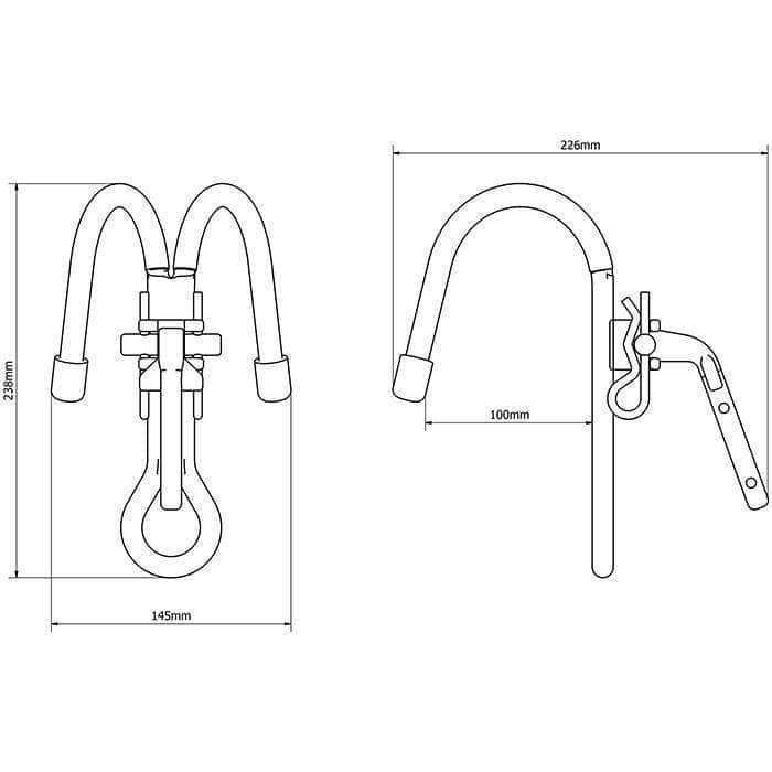 Grappin TITANIUM DOUBLE HOOK | 100 MM Olympia Triumph - Autre - Welkit.com