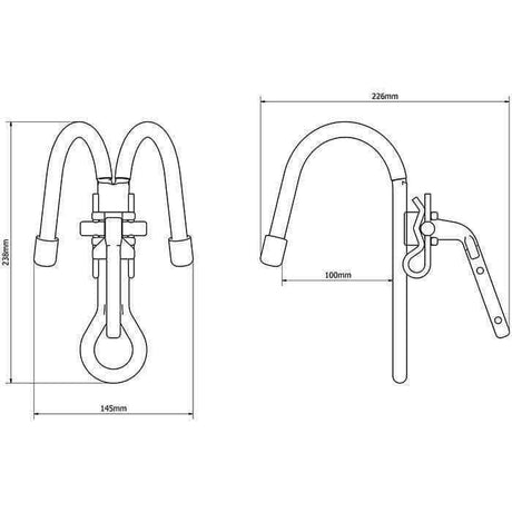 Grappin TITANIUM DOUBLE HOOK | 100 MM Olympia Triumph - Autre - Welkit.com