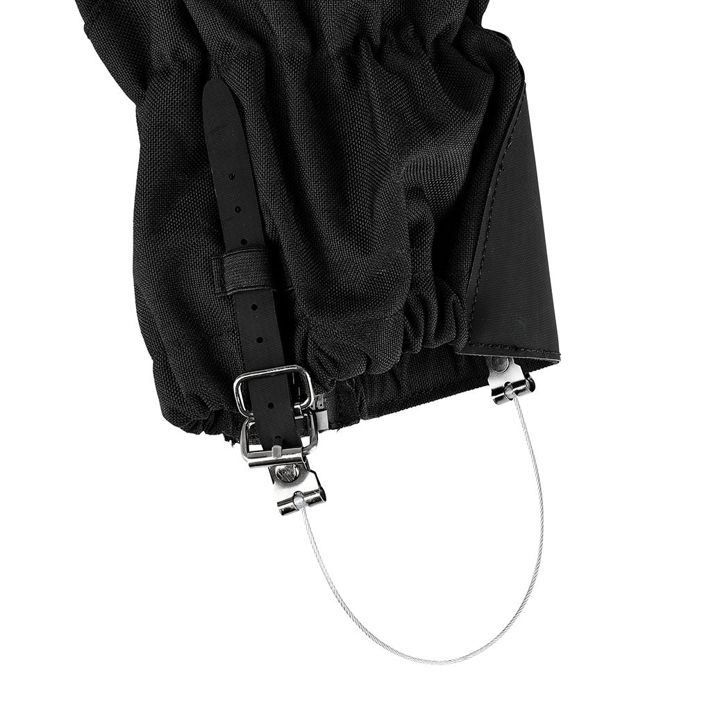 Guêtres Ares à câble de réglage en acier crochet de lacet et fermeture à glissière