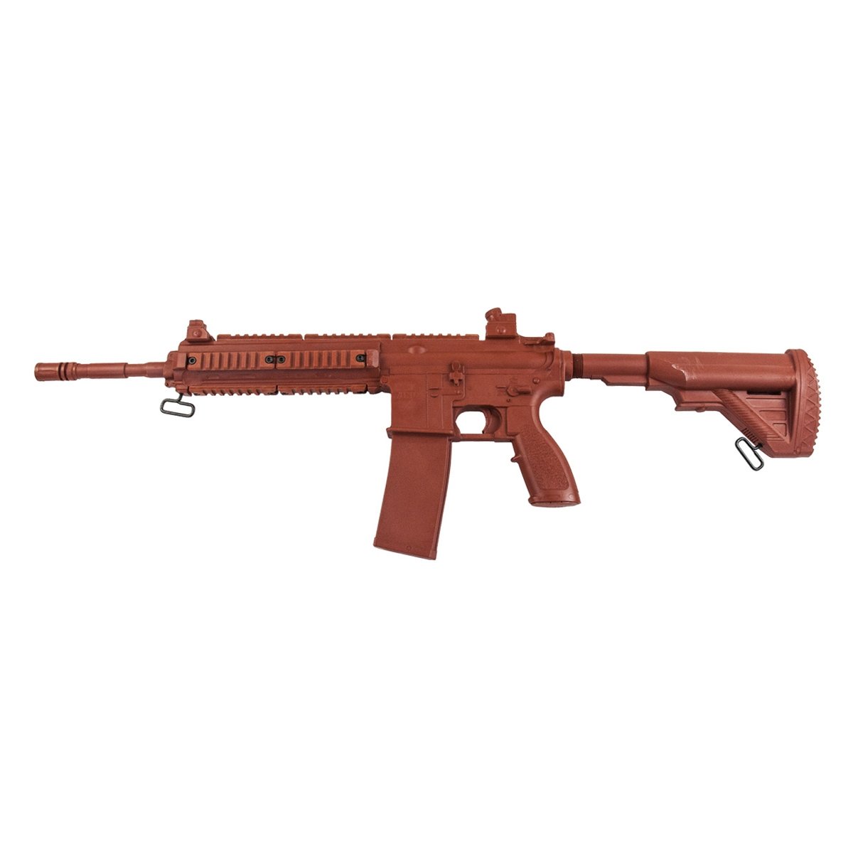 Fusil d'entraînement ASP Red Gun H&K 416 inerte à rails et deux grenadières 3,46 kg