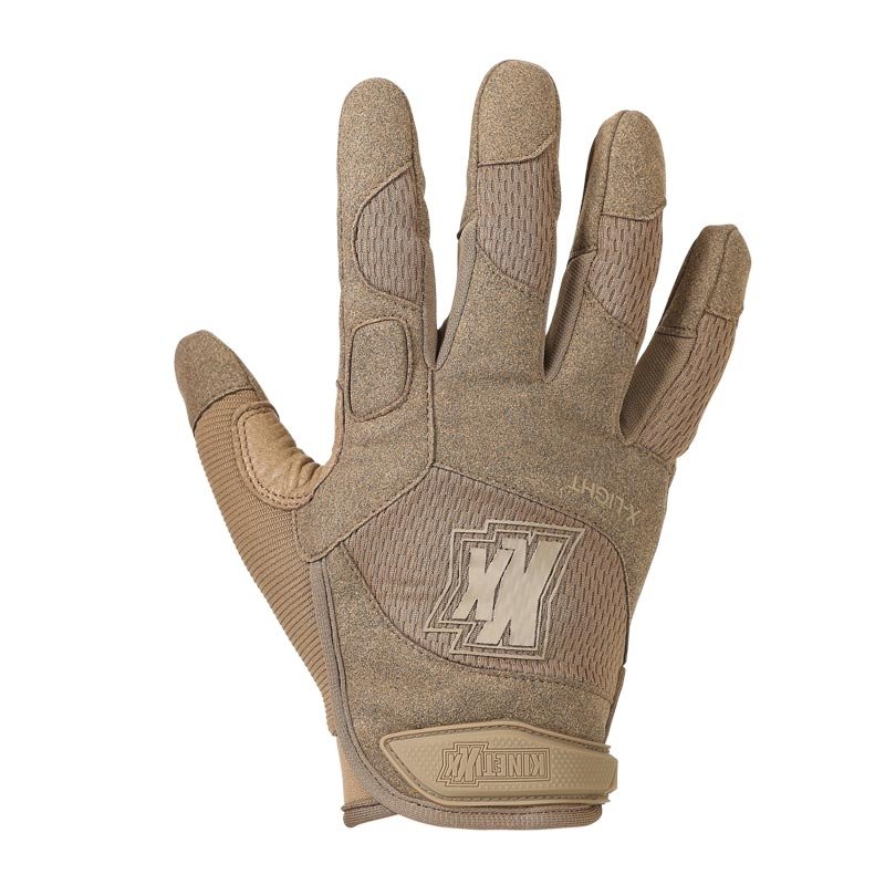 Gants tactiques Kinetixx X-Light légers 118 g paume en cuir synthétique EN 388
