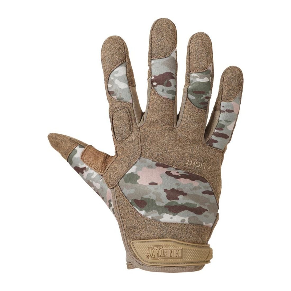 Gants tactiques Kinetixx X-Light légers 118 g paume en cuir synthétique EN 388