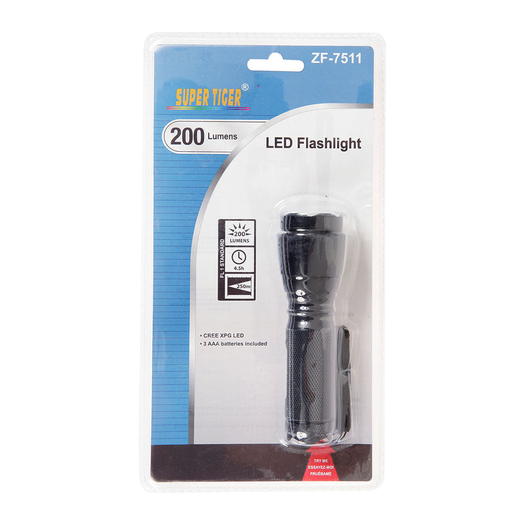 Lampe tactique Ares 400 lumens en aluminium anodisé sur 3 piles AAA autonomie 5 heures