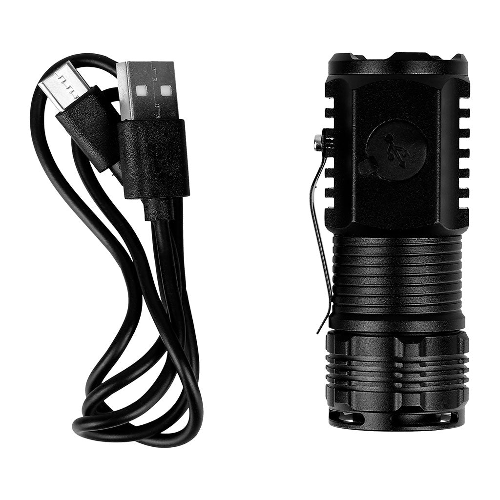 Lampe torche Ares Pocket en aluminium 2000 lumens rechargeable à culot magnétique