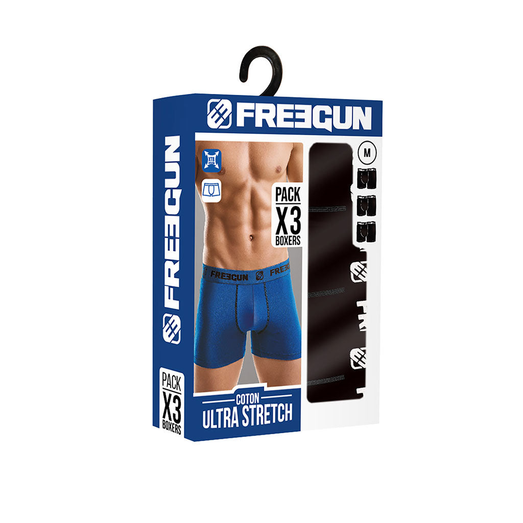 Lot de 3 boxers Ares en coton pour le paquetage et le service courant