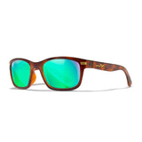 Lunettes de protection HELIX Wiley X - Polarisé Vert Miroir Amber - Welkit.com