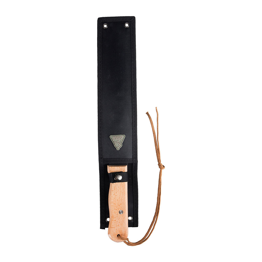 Machette courte Ares Maroni lame acier 3Cr13 longueur totale 41 cm manche bois et étui