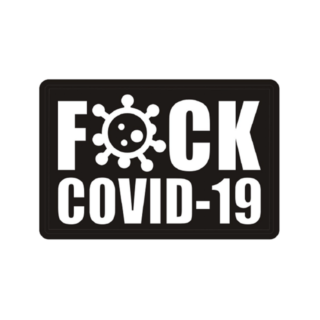 Morale patch FUCK COVID - 19 Mil - Spec ID - Blanc - Welkit.com