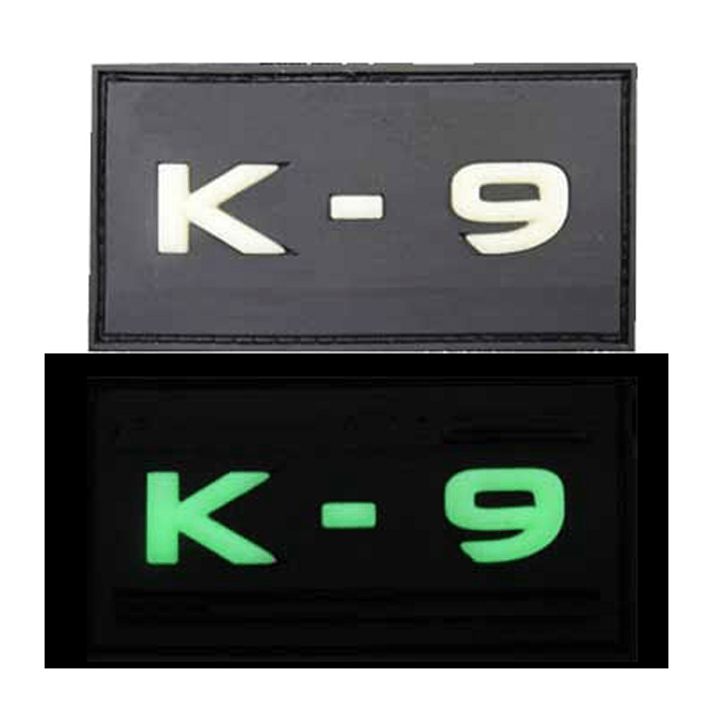 Morale patch K - 9 GLOW QS Patch - Noir - Welkit.com