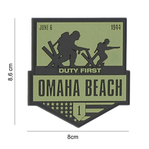 Morale patch OMAHA BEACH PVC 101 Inc - Vert olive - - Welkit.com - 8719298256830 - 1