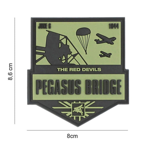 Morale patch PEGASUS BRIDGE PVC 101 Inc - Vert olive - - Welkit.com - 8719298256854 - 1