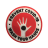 Morale patch PREVENT COVID - 19 WASH YOUR HANDS Mil - Spec ID - Rouge - Welkit.com