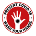 Morale patch PREVENT COVID-19 WASH YOUR HANDS Mil-Spec ID - Rouge - - Welkit.com - 3662950115394 - 2