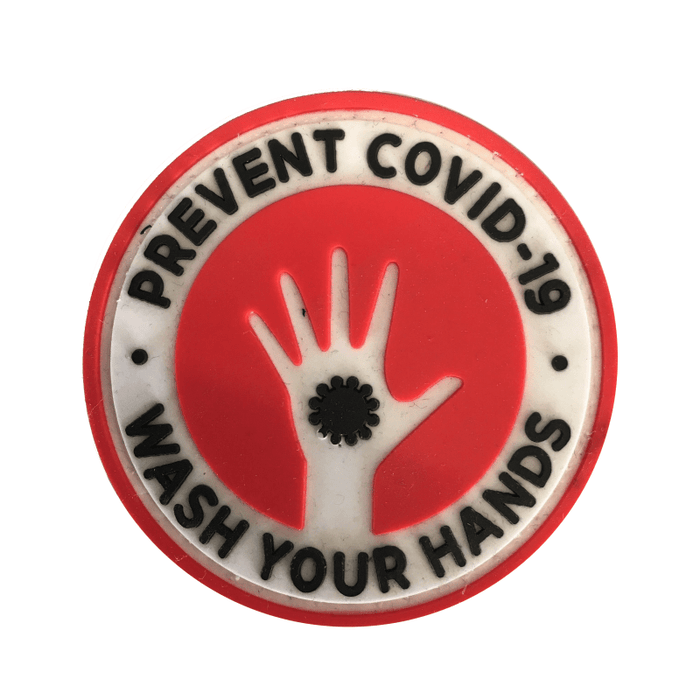 Morale patch PREVENT COVID-19 WASH YOUR HANDS Mil-Spec ID - Rouge - - Welkit.com - 3662950115394 - 1