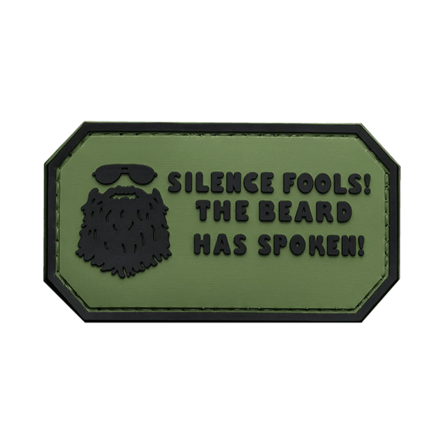 Morale patch SILENCE FOOLS! THE BEARD HAS SPOKEN QS Patch - Vert - Welkit.com