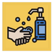 Morale patch WASH YOUR HANDS WITH HAND SANITIZER Mil-Spec ID - Jaune - - Welkit.com - 3662950115431 - 2