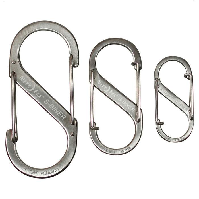Mousqueton S-BINER 3 PACK DUAL STAINLESS STEEL Nite Ize - Argent - - Welkit.com - 94664009844 - 2