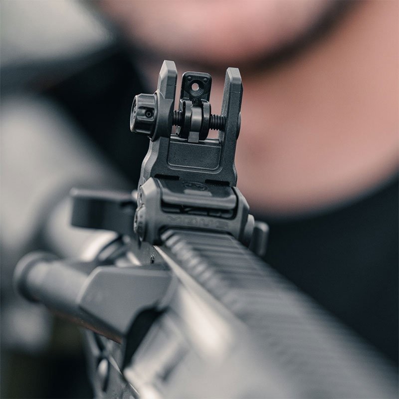 Organe de visée arrière MBUS 3 Magpul polymère 30 g à réglage de dérive rapide