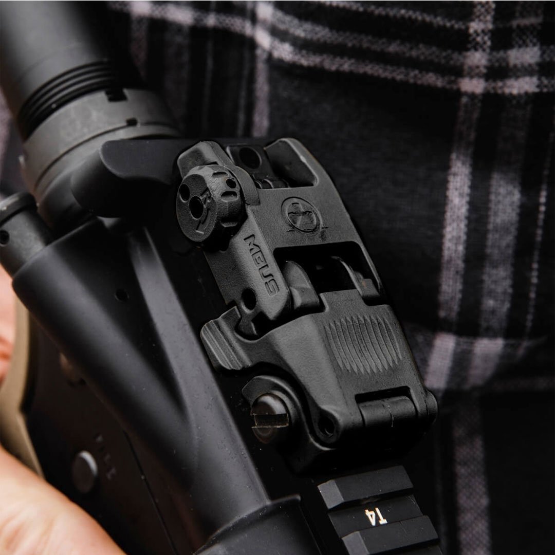 Organe de visée arrière de secours MBUS Magpul réglable pour plateforme AR15 et M16