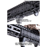 Lot de 6 couvre-rails Magpul M-LOK Type 2 en polymère texturé 4 x 2,6 cm