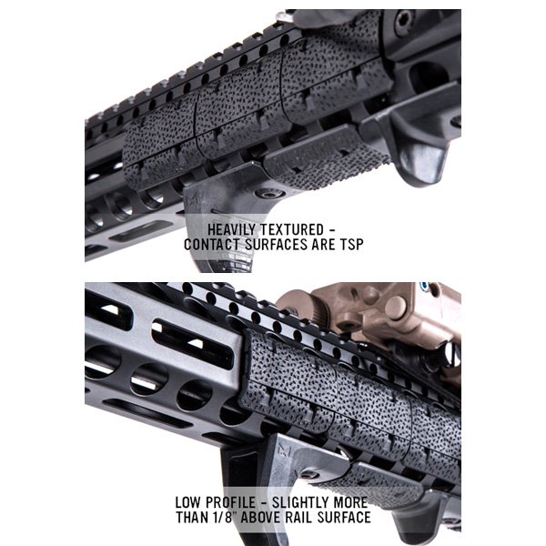 Lot de 6 couvre-rails Magpul M-LOK Type 2 en polymère texturé 4 x 2,6 cm