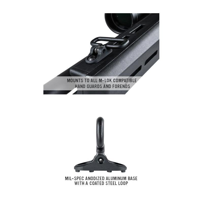 Grenadière M-LOK GI Magpul en aluminium anodisé pour sangle jusqu'à 3,1 cm