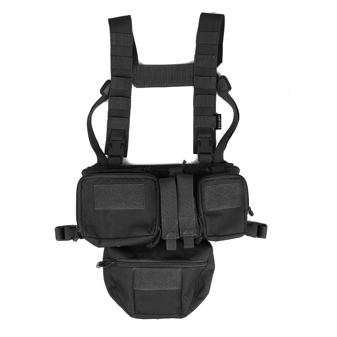 Gilet chest rig Vigilant Compact en nylon quatre emplacements chargeurs bretelles en H
