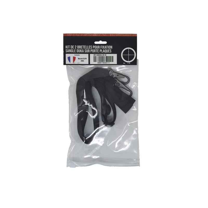 Kit de 2 bretelles Vigilant pour sangle DUKA sur porte-plaques en nylon Cordura
