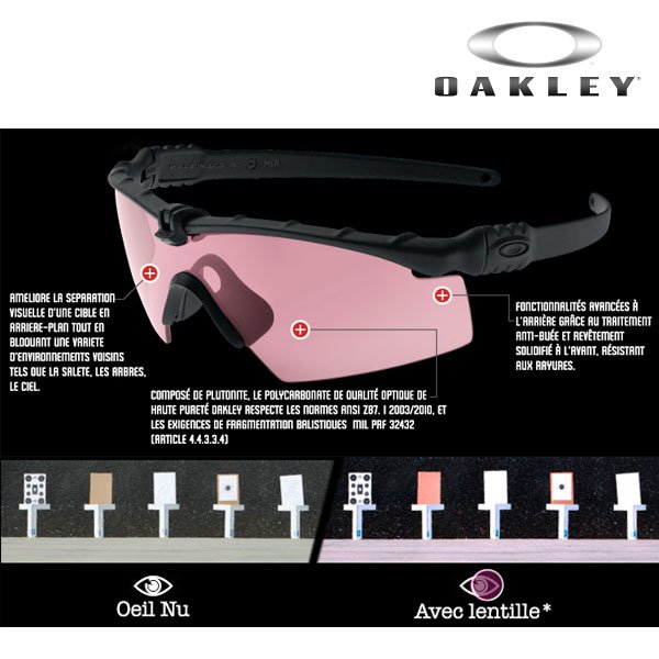 Lunettes balistiques Oakley SI M-Frame 3.0 ANSI Z87.1 et MIL-PRF 31013 monture 30 g