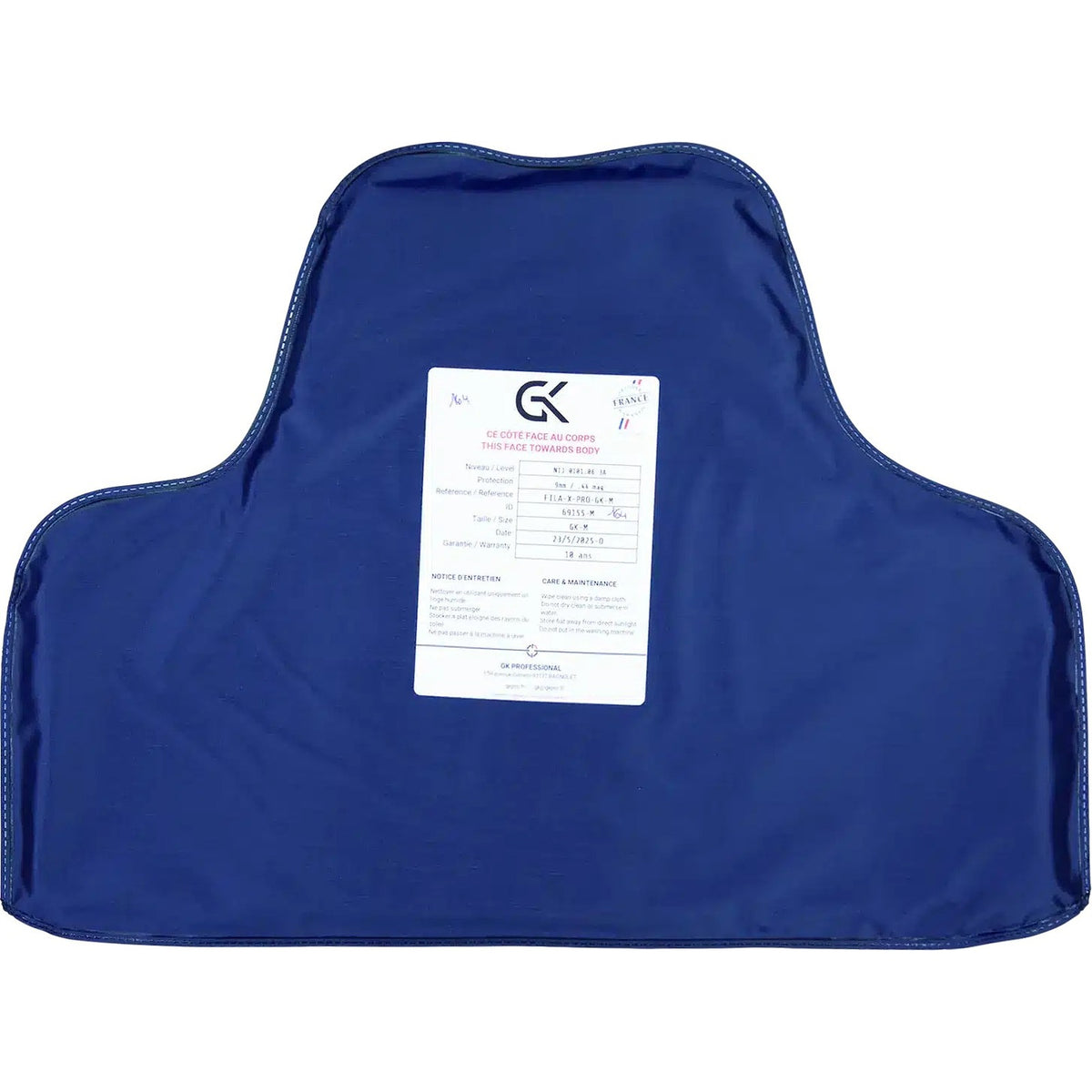 Pack balistique souple GK Professional NIJ IIIA 0101.04 et 0101.06 anti-lame 15 joules
