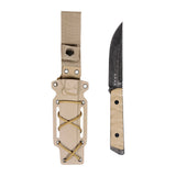 Couteau à lame fixe Ares Akuso Tanto manche G10 longueur totale 25,3 cm étui Kydex