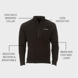 Veste polaire Snugpak Impact Fleece Shirt en polyester 260 g/m² col montant