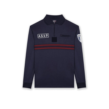 Polo de service manches longues GK Professional ASVP maille respirante poche à glissière