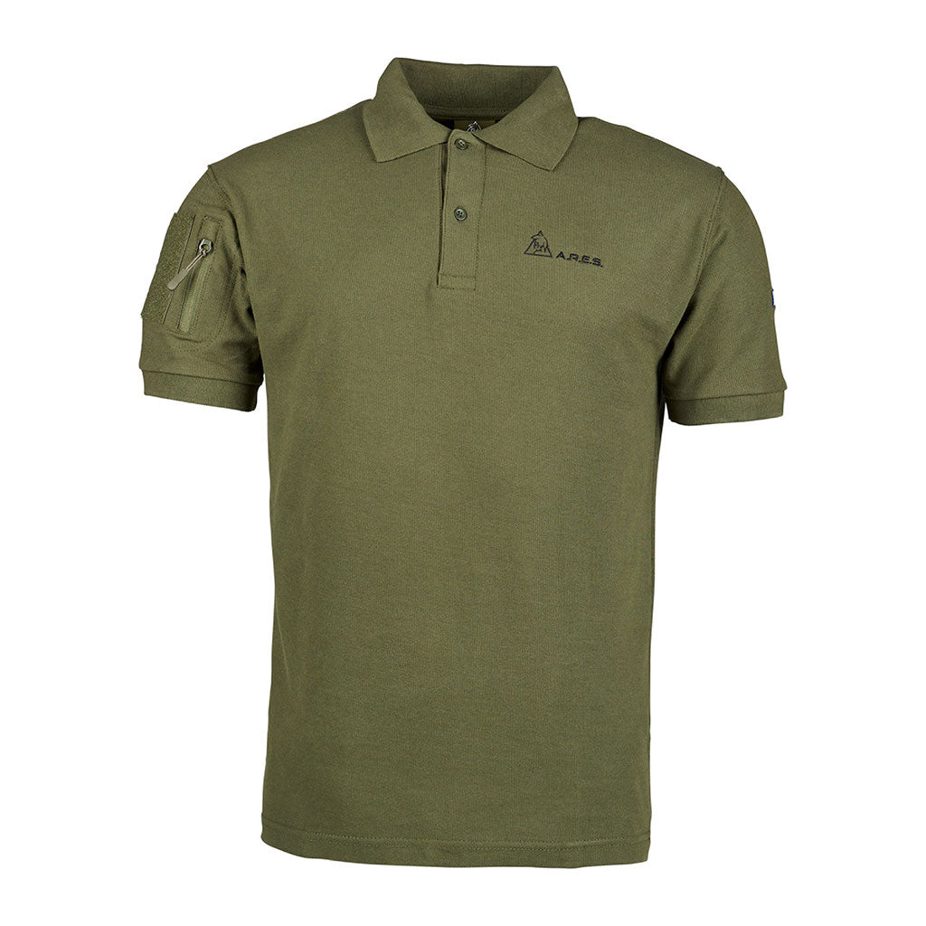 Polo tactique Ares French Army polycoton 230 g/m² poche de manche à glissière