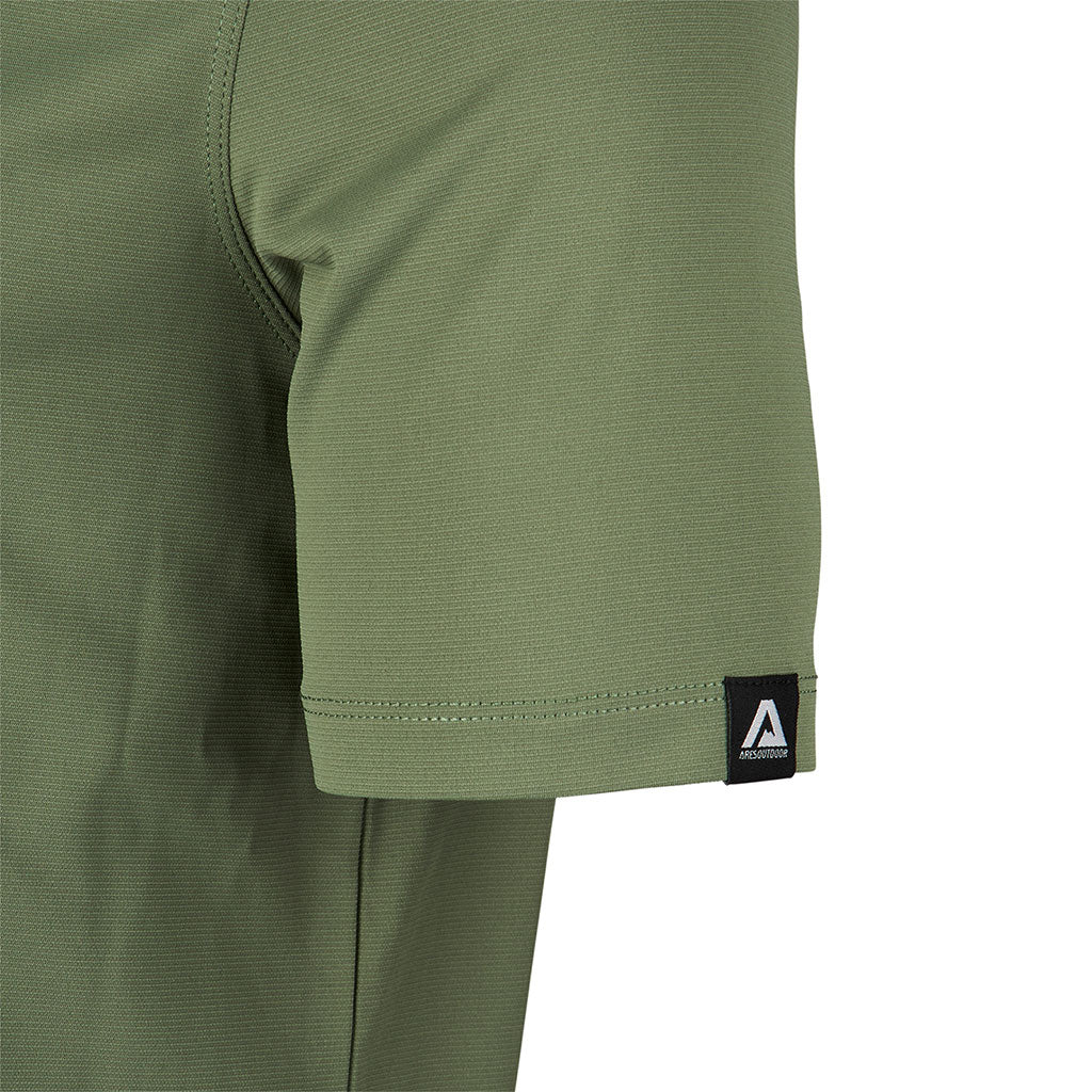 Polo tactique Ares Trex en polyester 120 g/m² à séchage rapide col trois boutons