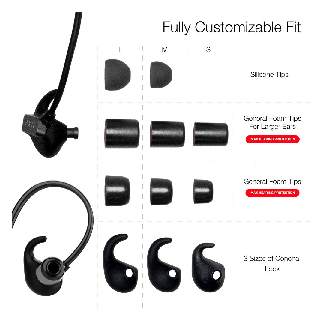 Protections auditives électroniques AXIL GS Extreme 3.0 Bluetooth 5.3 et 26 dB SNR