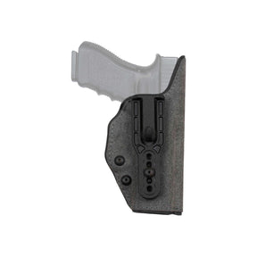 Holster Sits Steady inside Glock 17 LH Daim rigide Niveau I & fixation Hyg Evo Radar 1957
