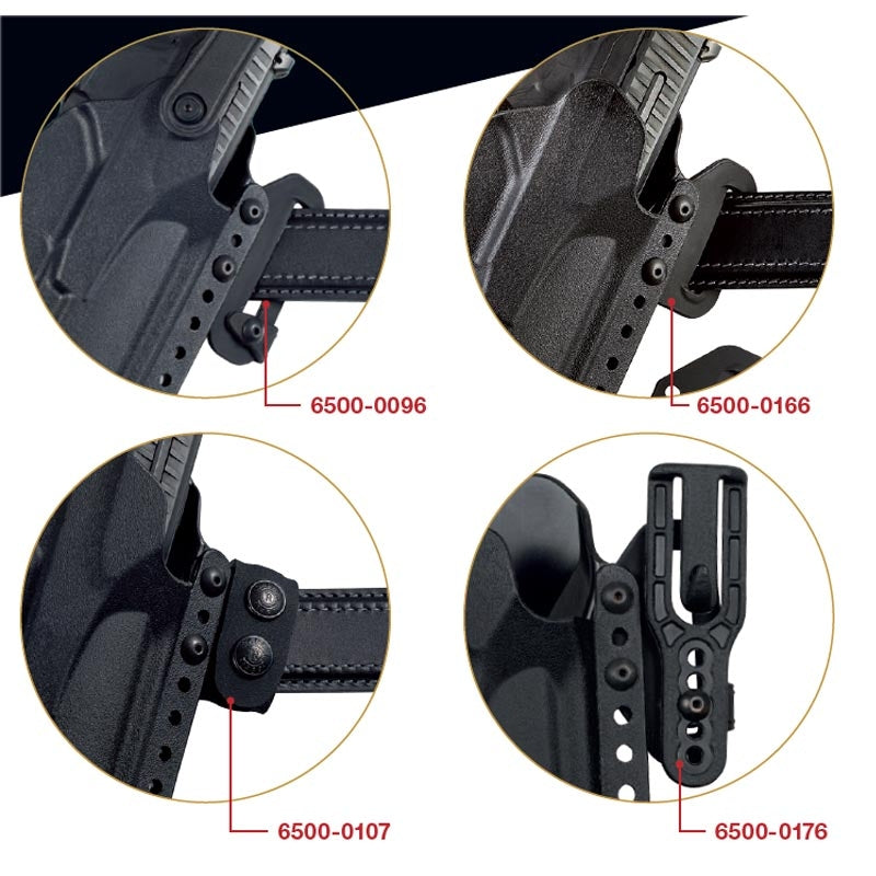 Holster discret OWB Radar 1957 Glock 43X et lampe Surefire XSC-A en TPU niveau I