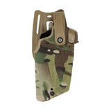 Holster T-LEP Radar 1957 Glock 17/19 Gen5 avec X300U-A et RMR, quatre rétentions en Kydex