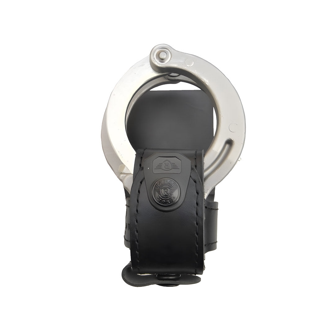 Porte-menottes ouvert Radar 1957 en cuir moulé avec boucle en S pour ceinturon 50 mm
