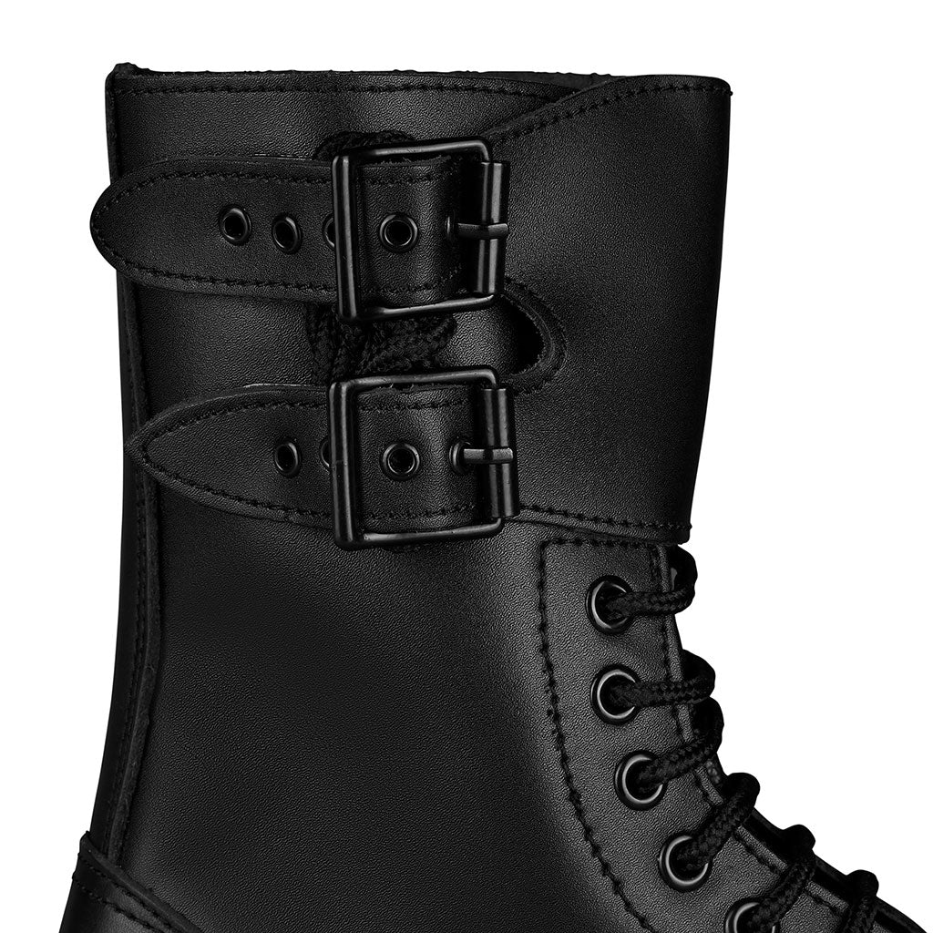 Rangers souples Ares cuir de vachette lisse 2,4 mm cousu Goodyear laçage sur 14 œillets