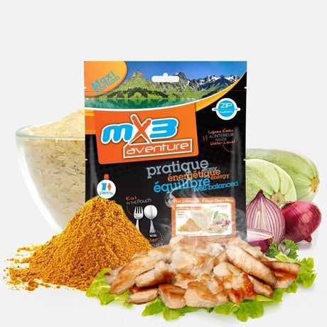 Ration lyophilisée COLOMBO DE POULET ET RIZ 636 KCAL MX3 Aventure - Autre - Welkit.com