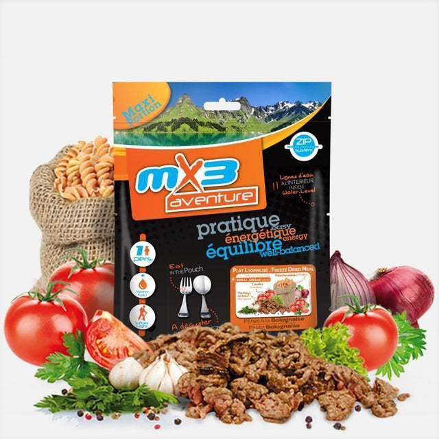 Ration lyophilisée PÂTES À LA BOLOGNAISE 529 KCAL MX3 Aventure - Autre - Welkit.com