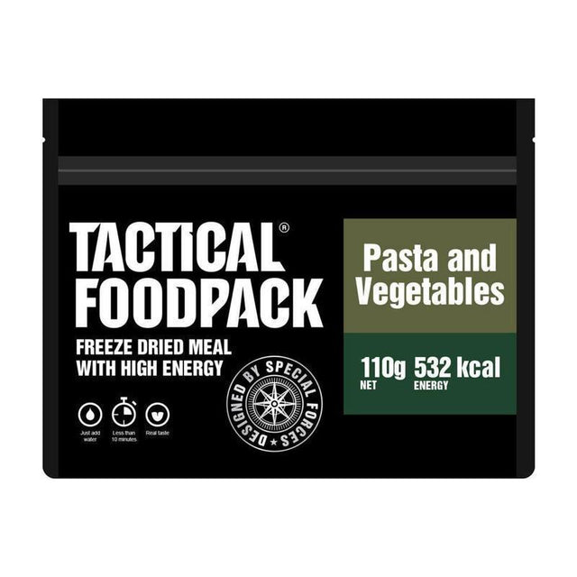 Ration lyophilisée PÂTES & LÉGUMES 532 KCAL Tactical Foodpack - Autre - Welkit.com