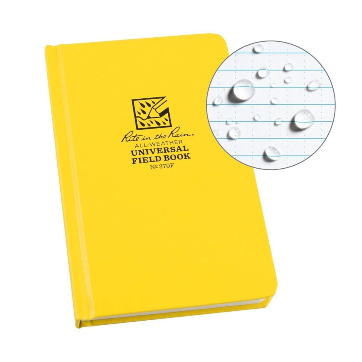 Papier étanche Mini Bound Book Fabrikoid Cover Universal Yellow Rite In The Rain