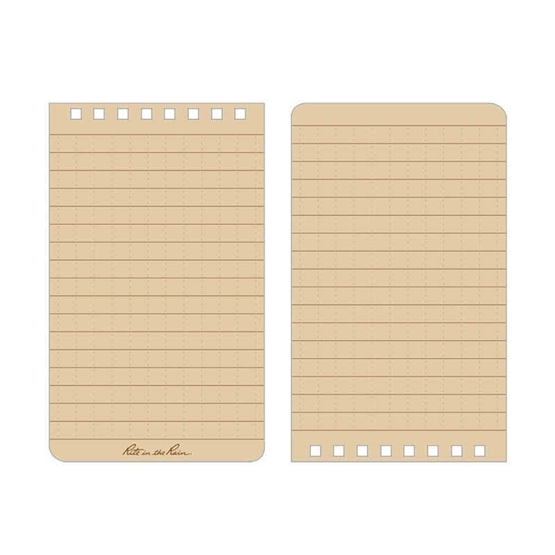 Carnet Rite In The Rain à spirale supérieure 7,5 × 12,5 cm 100 pages Polydura